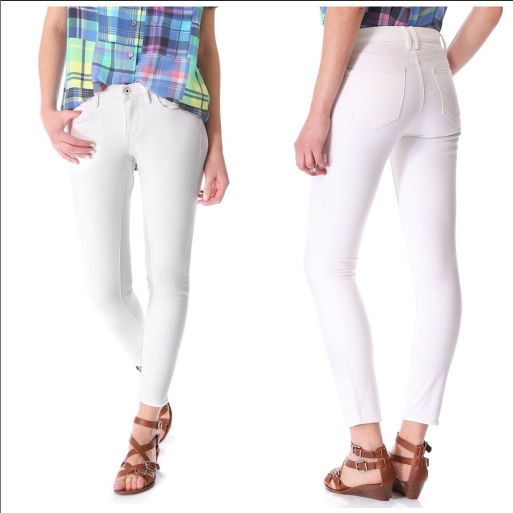 Madewell skinny skinny ankle white jeans, size 27